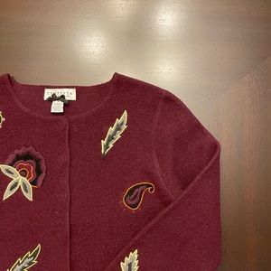 tempesta great americano | bergundy wool cardigan